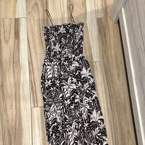 Black and White Floral jumpsuit